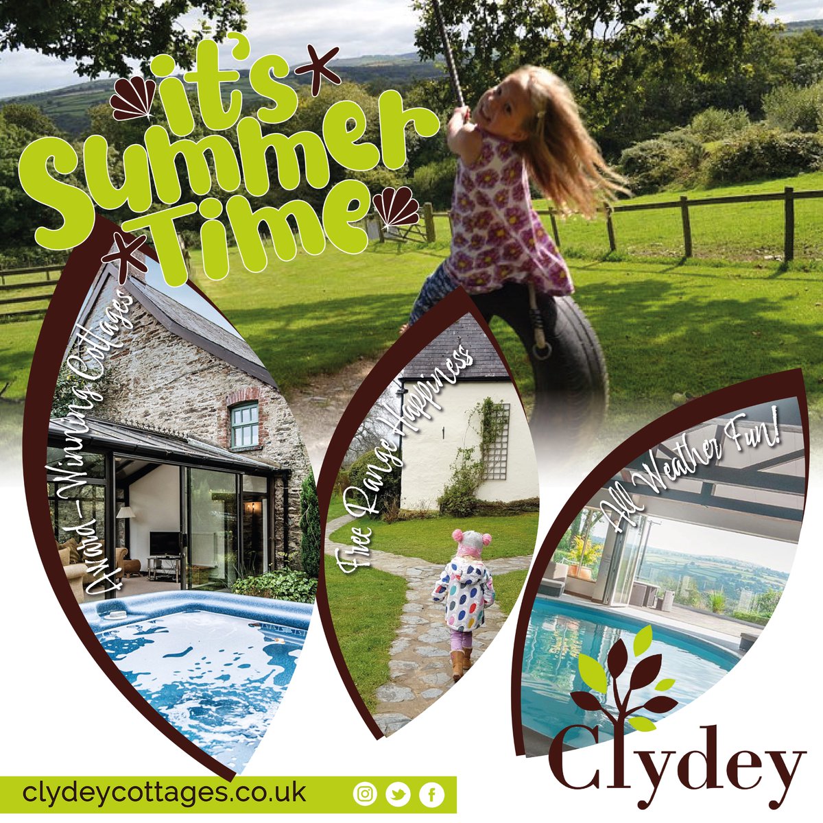 Sun's on the horizon next week! ☀️☀️☀️
We have rare late availability at our multi-award-winning cottages for our little Free Range Farmers and their pamper-seeking grown-ups!
Visit our website for latest deals 😃

clydeycottages.co.uk/holidays-break…
