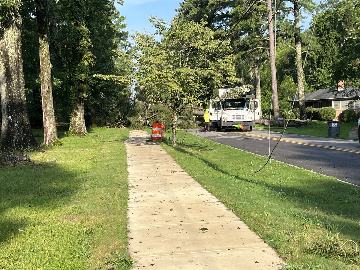 mrushano's tweet photo. Prayers for all our neighbors in Bluff Park,Alabama today!  Our daily dog walk this morning showed us massive damage from fallen trees.  These pics are all a mile from my home. https://t.co/lFnjR2Rv14