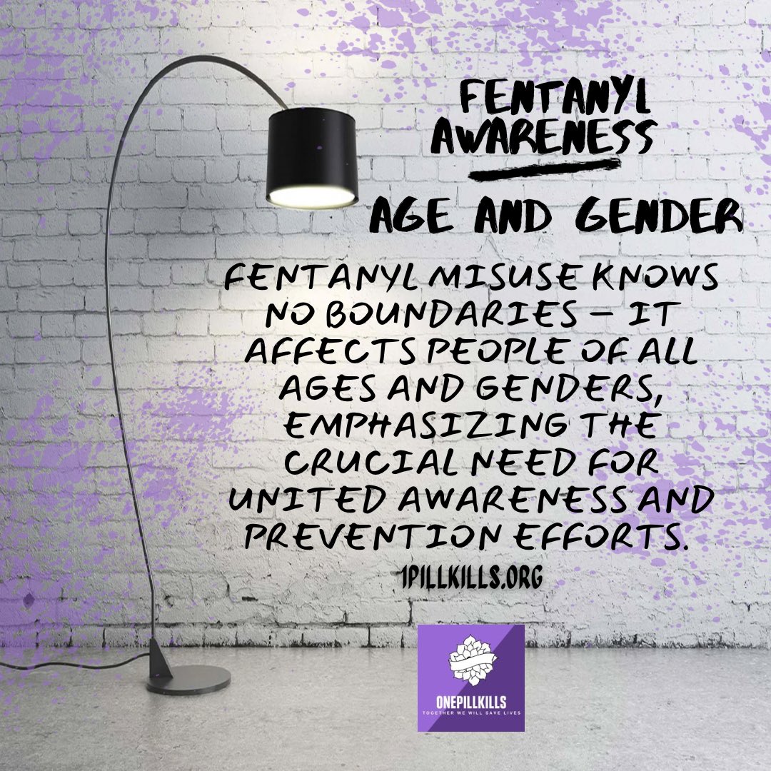 onepillkills's tweet photo. Fentanyl misuse knows no boundaries – it affects people of all ages and genders, emphasizing the crucial need for united awareness and prevention efforts. #StayInformed #PreventFentanylMisuse #fentanylawareness #onepartyonepillonetime #onepillkills #endfentanylpoisonings https://t.co/gD2xBZujs3