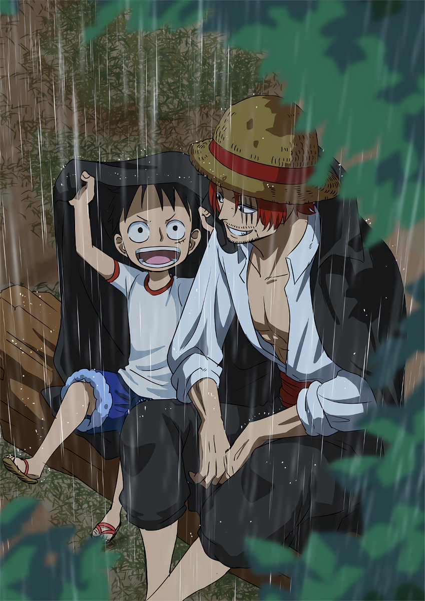 animeclipsz's tweet photo. Shanks &amp; Luffy https://t.co/64iZTVjqqU
