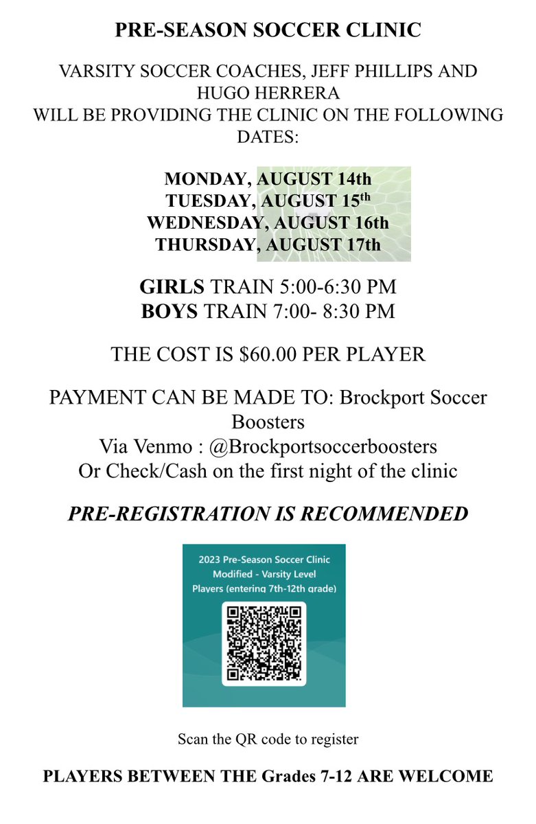 Brockport Soccer Boosters tweet media