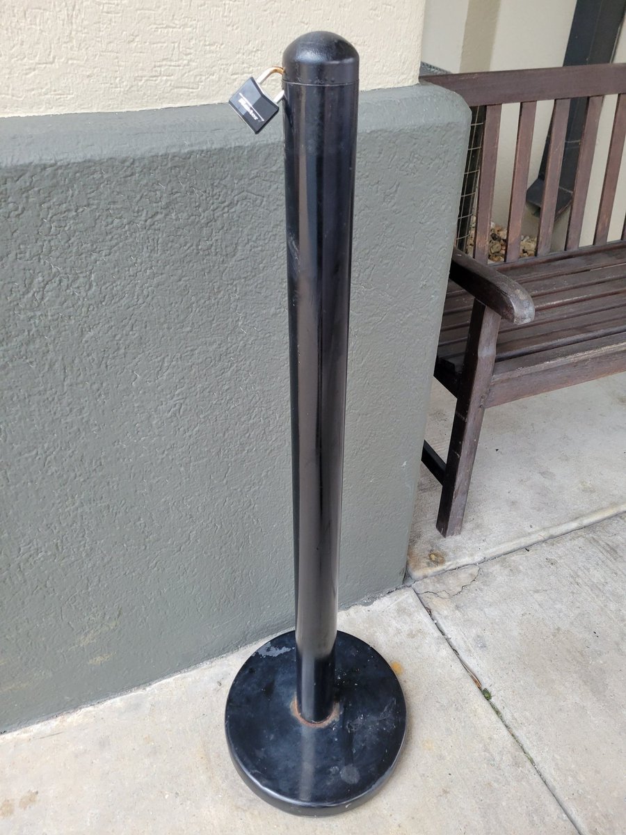 I'm a frequent traveler, and as a smoker, I spend a bit of time around these things. Why do they need to be locked up? Seeing this a lot these days.