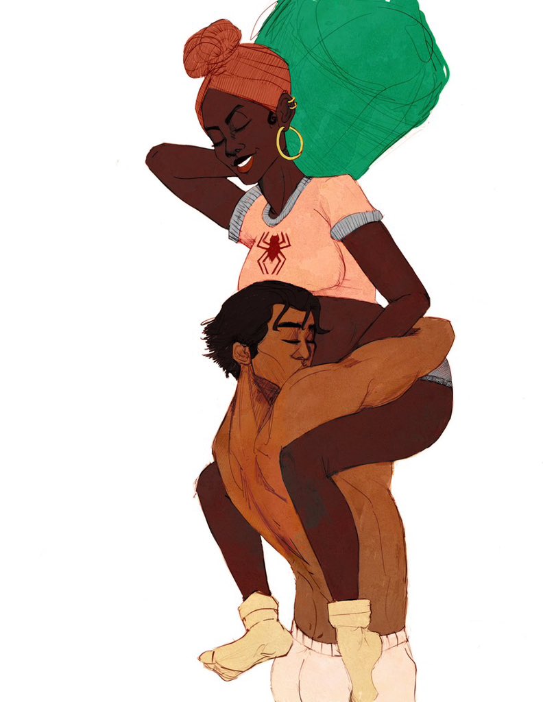 fatedforeheads's tweet photo. how to cope when you’re miguel o’hara 💖🫂🤰🏿 #mijess #fangcycle https://t.co/x4yhckeJJQ