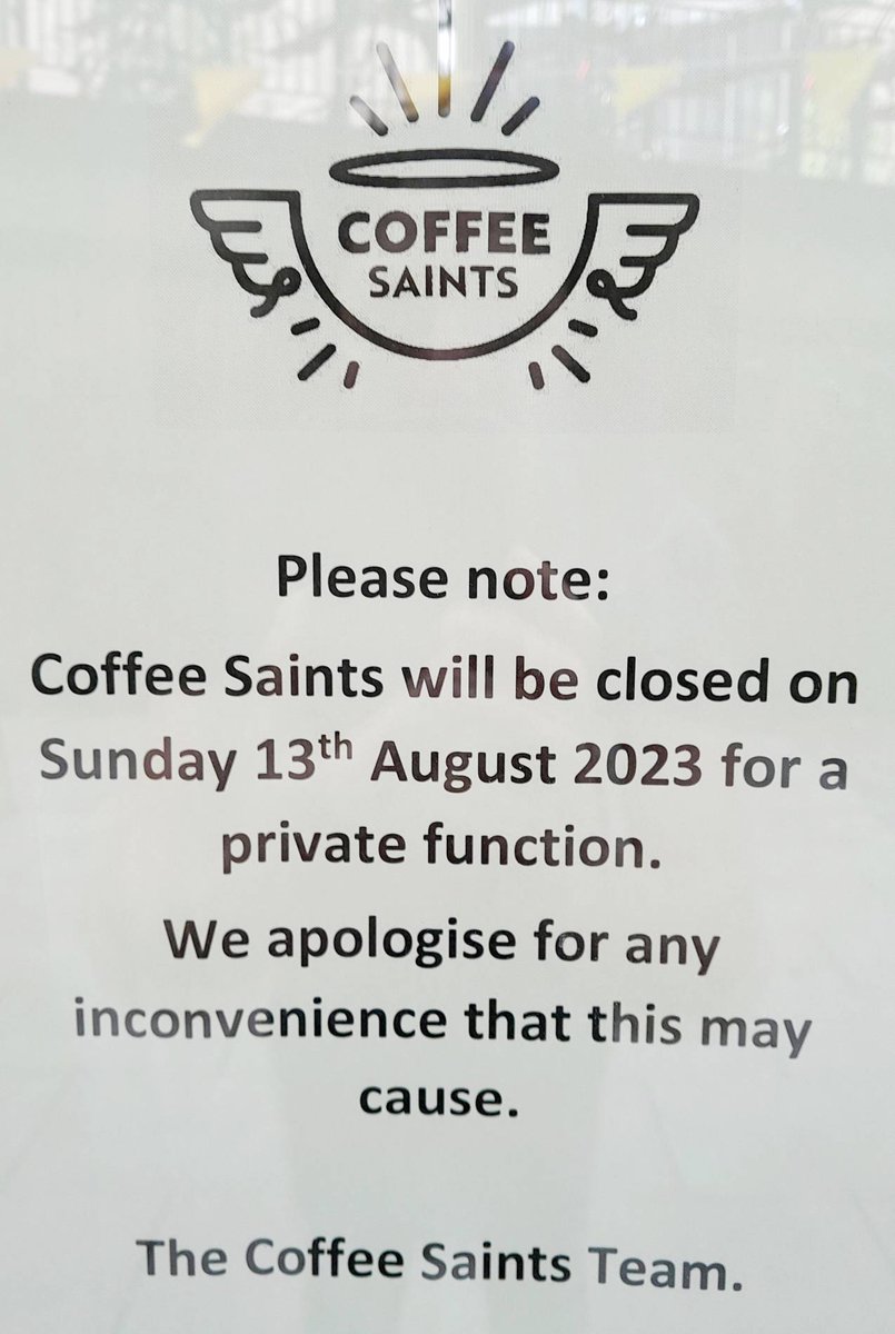 Just a wee reminder that tomorrow we will be closed for a private event, but we will re-open on Monday at 8.30am, as per normal!! Apologies for any inconvenience.. Have a great weekend!!😎❤️