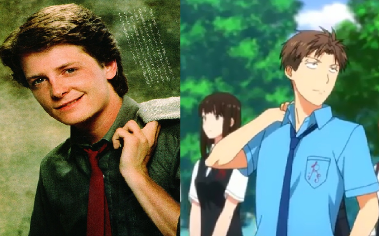 PawsOnAnimation's tweet photo. You can't tell me these poses are a coincidence @tubakiidumi  😄❤😂 

#monthlygirlsnozakikun #gsnk #msnk #horimasayuki #michaeljfox #anime #izumitsubaki #thecomicbang https://t.co/xYqMeXSoeV