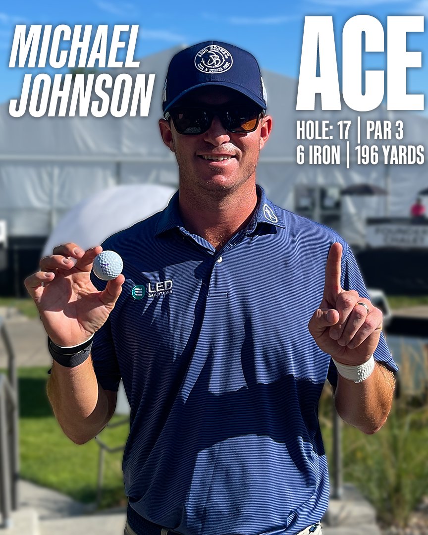 KornFerryTour's tweet image. 🚨 HOLE-IN-ONE 🚨

@MikeJohnsonAU makes an ace on the par 3 17th hole from 196 yards with a 6-iron @pinnbankgolf.