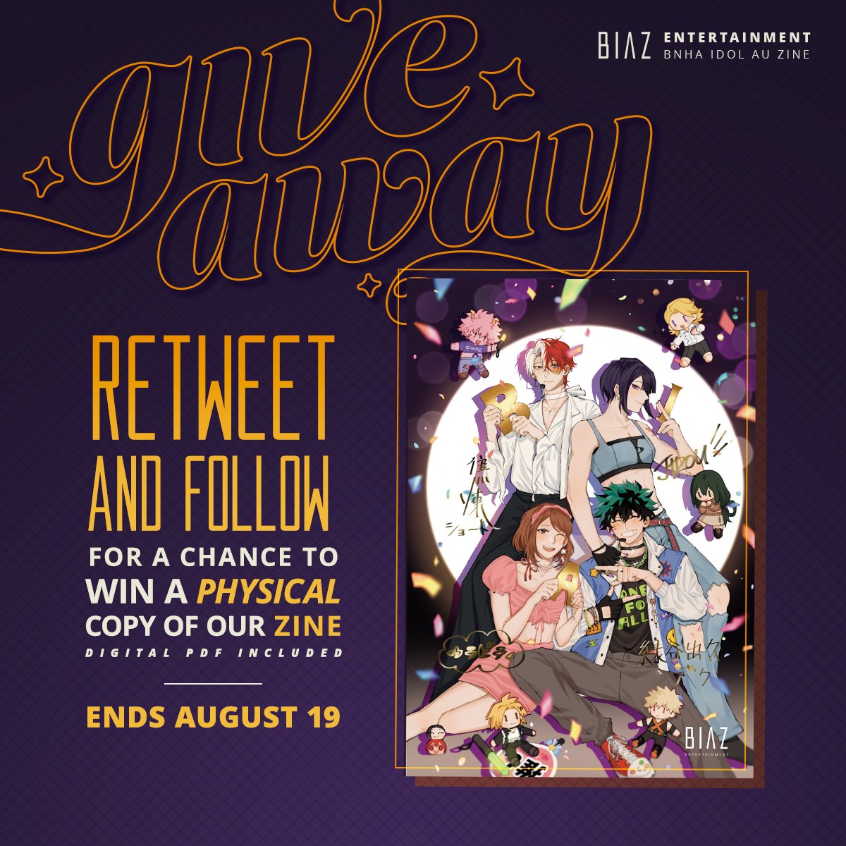 🌟We're hosting a giveaway! Follow us and retweet this post for a chance to win a physical and digital copy of our zine! 

Make sure to enter by August 19th!