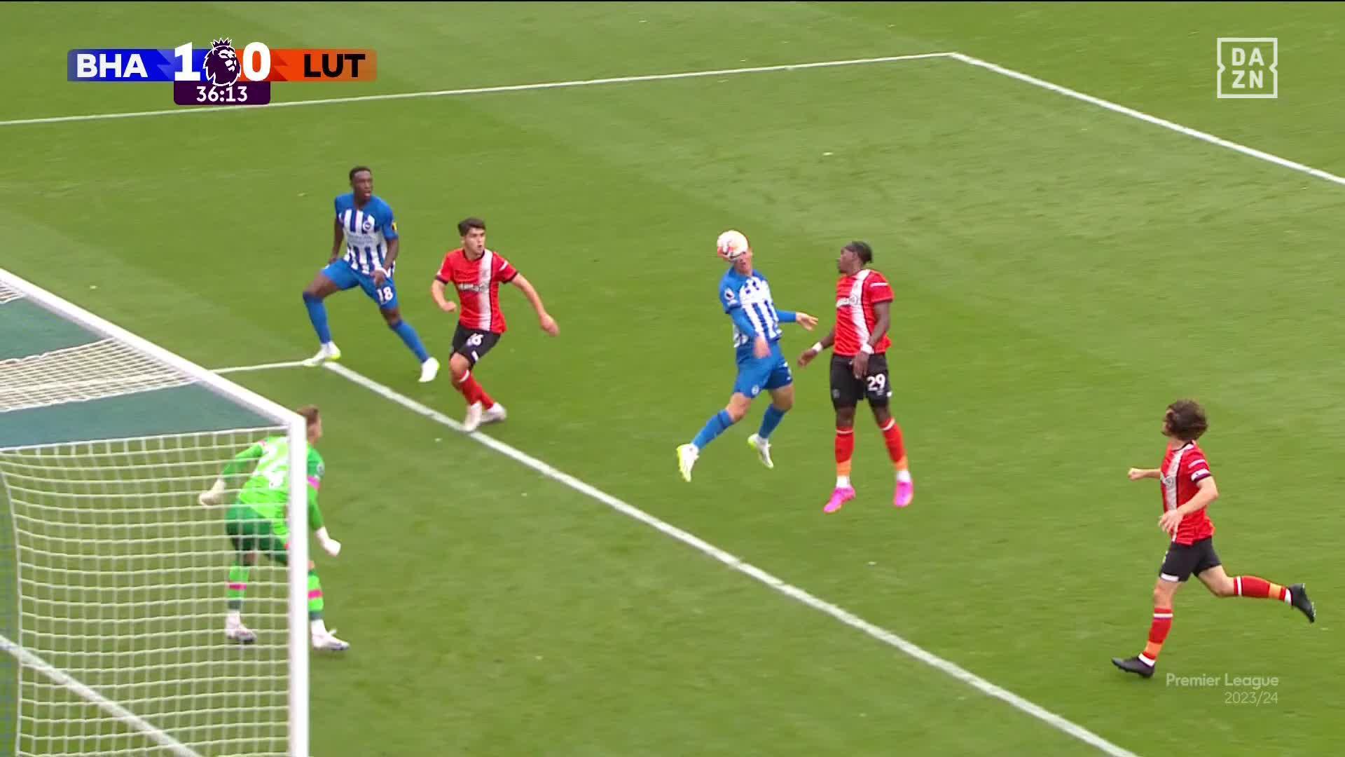 March’s header gives Brighton’s lead v. Luton Town