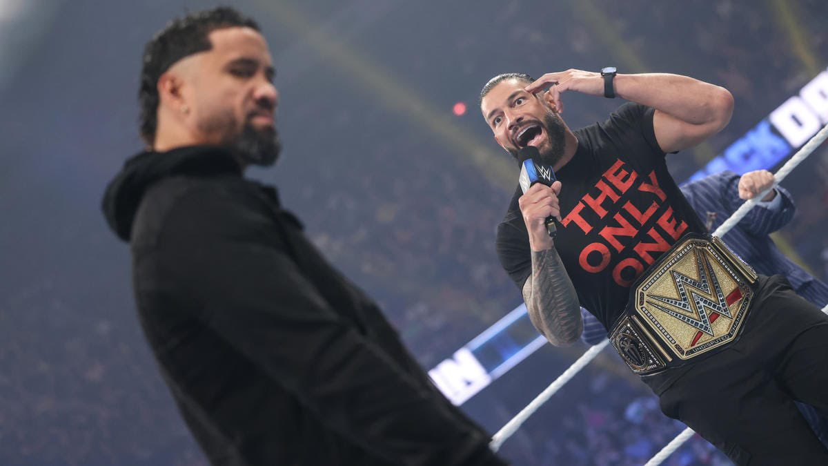 RomanBestPhoto2's tweet photo. WWE #Smackdown photos via https://t.co/p30W255IT2 
#RomanReigns #JimmyUso #JeyUso #PaulHeyman #SoloSikoa #TheBloodline #Smackdown #WWE https://t.co/tyHcnVBV7H