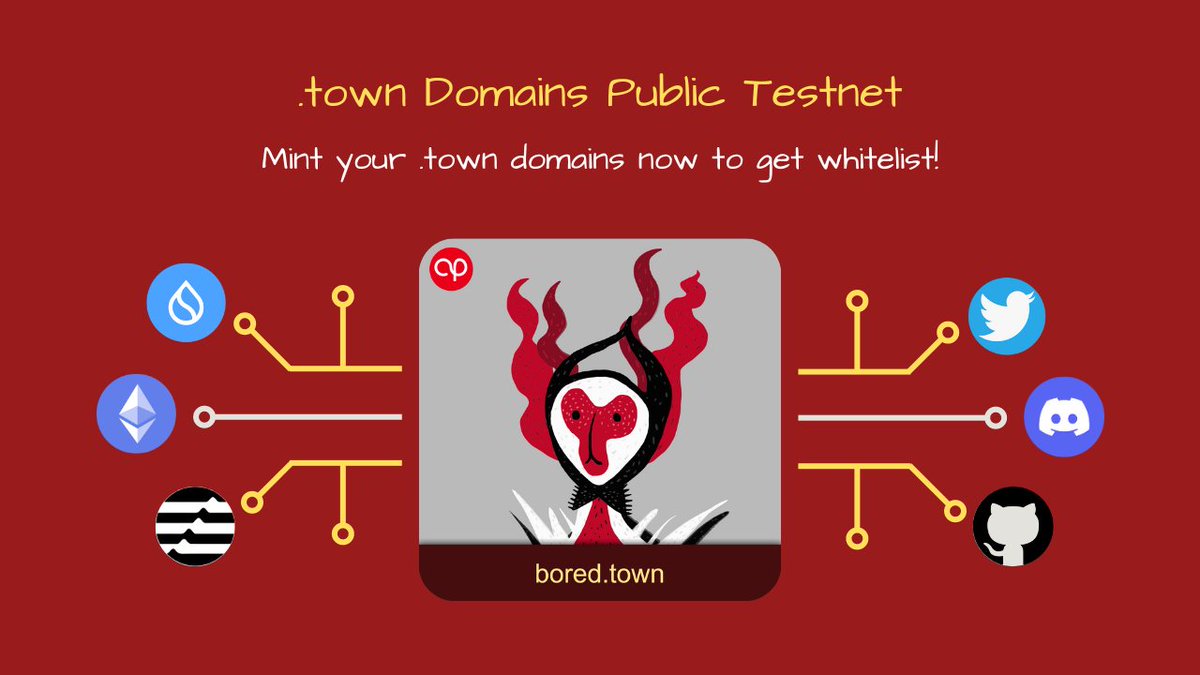 1/3

👹Bored Town X <a href="/optidomains/">Opti.domains</a> partnership announcement🌐

Opti.domains has received a 50k OP grant from Optimism to build a multichains domain on OP Stacks. Their first domain is .town <a href="/towndomain/">.town</a> 

.town domain on the testnet is ready. Link below 👇