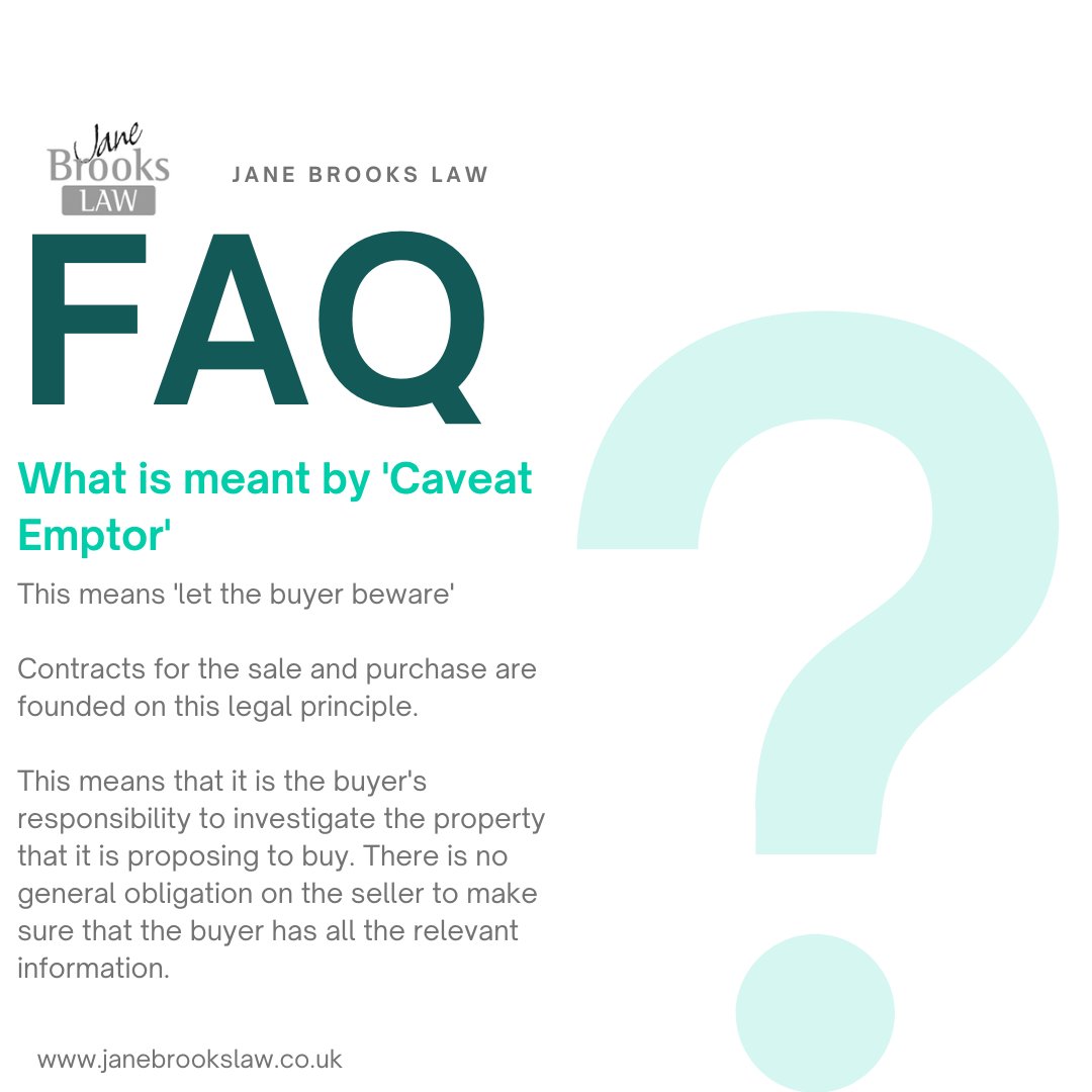 JaneBrooksLaw's tweet image. Heard the phrase 'caveat emptor' and thought it may be a spell out of Harry Potter? I have!
Here is a quick explanation #janebrookslaw #faqtime