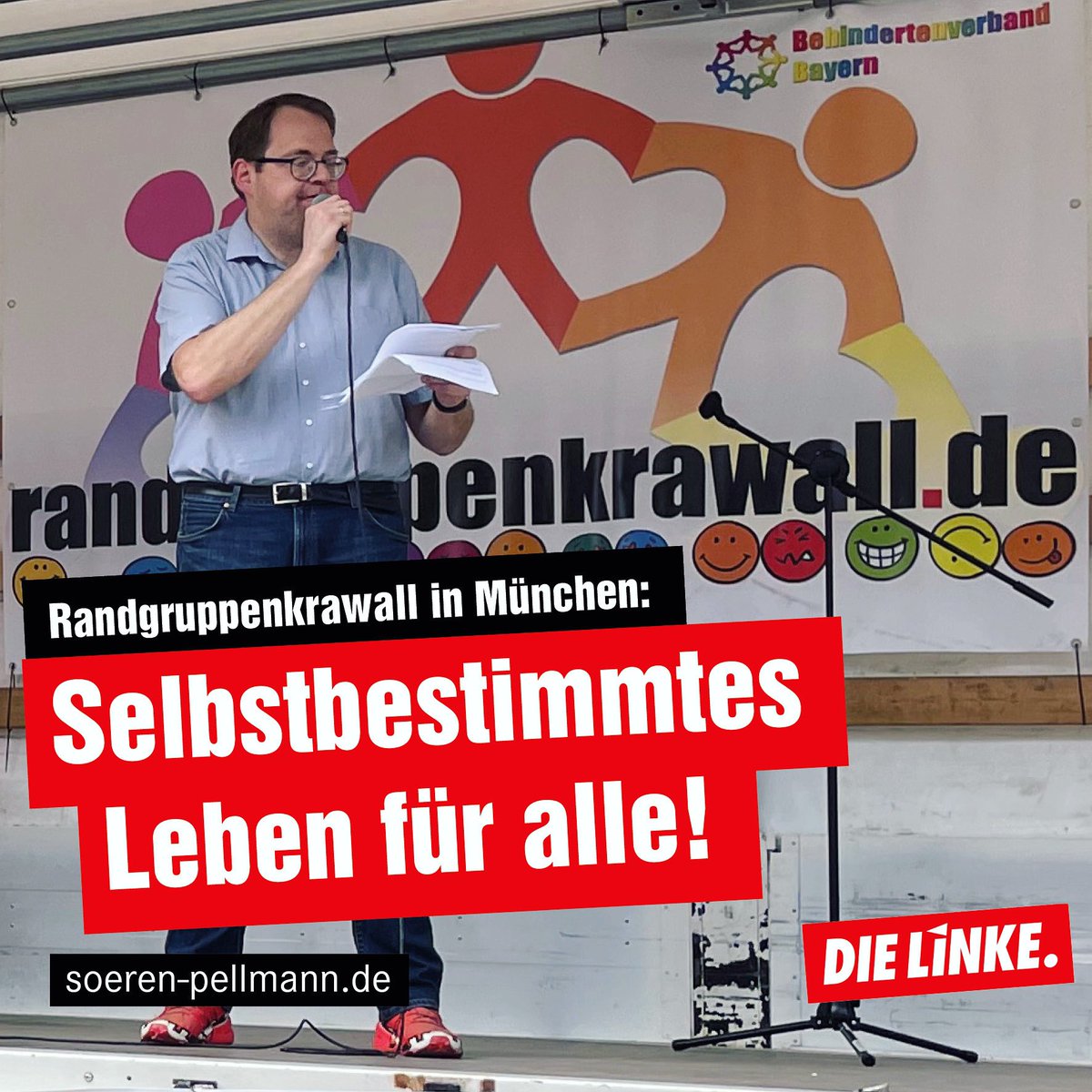 Man glaubt es kaum:neben #Kane und #Supercup gibt’s heute noch andere wichtige Dinge in #München. Der #Randgruppenkrawall von Menschen mit #Behinderungen kämpft für dauerhaft mehr #Selbstbestimmung. #Inklusion bleibt eine riesige Aufgabe, die genauso viel Aufmerksamkeit verdient.