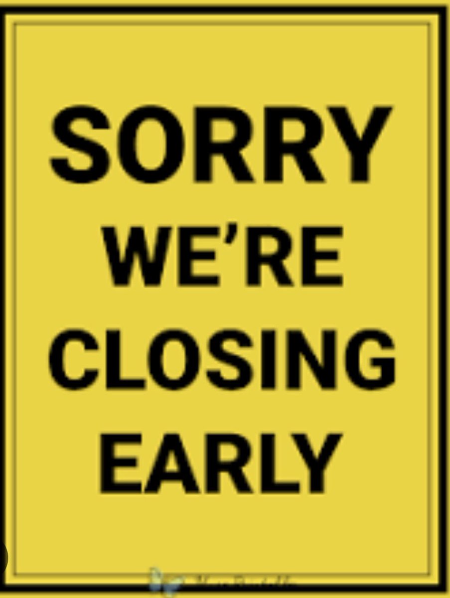 We will be closing at 4:00 today. Apologies for any inconvenience!