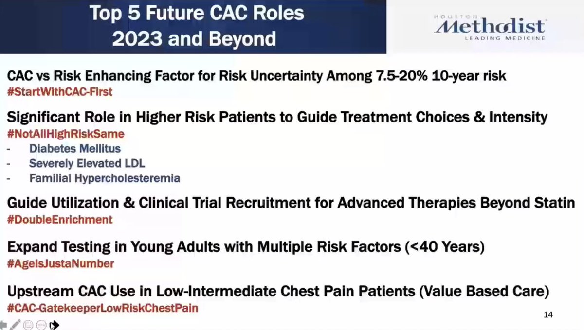 RonBlankstein's tweet photo. Outstanding talk by @khurramn1 on use of #CAC in preventive cardiology.   #PreventionSymposium  👏
❤️Improved Risk: #StartWithCAC
❤️Useful for Rx, beyond statins
❤️Efficient and cost effective trial design
❤️Unique role in young https://t.co/9gtPUqZAn7
