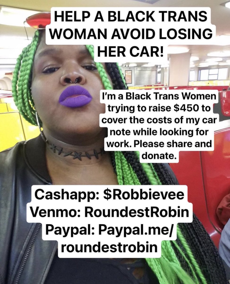 DONT SCROLL WITHOUT RTING

I’m a trans person trying to survive in the hell state that is Florida.

I lost my job and need help getting on my feet.

I currently need $450 for my car payment!

I have $0/450

PLEASE SHARE THIS

Links: 

allmylinks.com/burnervee

#mutualaid #help