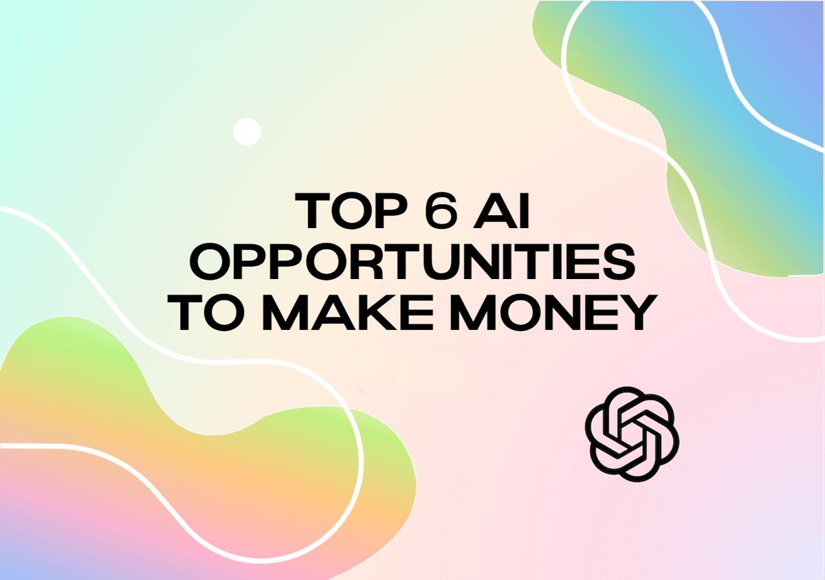 cjzafir's tweet photo. AI is a Money Printer! 

But only if you take action.

* 8/10 guys don't even have a paid ChatGPT account.

That means they never tried ChatGPT plugins & Code Interpreter.

You are not serious!

AI has given you a shot of a lifetime.

Here are 6 AI opportunities that are sitting infront of you.

1. Build an AI Brand on Twitter X

Twitter AI brands will make $10,000 per month in next 18 months.

With:
- Sponsors
- AI Startup
- Newsletter
- Partnerships

If you love to write, record a video. Hit post! Your life will be changed. 

2. AI Chatbot Builder

This is the easiest AI startup that anyone can build.

Use pre-built chatbots from *chatsimple, chatbase or dante and build knowledge base chatbots.

For:
- Accountants
- Companies
- Influencers
- Lawyers

Anyone working with large data or information, they need AI chatbots.

You can build this chatbot in 20 minutes with all the data uploaded.

Potential: $5000 -$10,000/month

3. AI Arbitrage

I invented this term a while back.

Find a killer AI tool and build your service on top.

Example: AI-powered website takes 10 minutes to build and a WordPress website takes 2 days.

Build with AI and take more clients.

Leverage smart AI tools to produce more with less effort.

* There're 9000+ AI tools available right now. 

You can easily find 10 killer AI Arbitrage opportunities.

Potential: $10,000 to $30,000 per month in next 6 months.

4. AI Consultant 

Indeed, Fiverr and Upwork are getting flooded with AI Consultant job openings.

Why? Companies want to utilize AI in their day-to-day operations.

But they're not many Consultants available. 

You can be an AI Consultant.

All you need is to understand:
- AI tool directories
- how ChatGPT works
- how Claude AI works
- basic Prompt structures

That's it. These companies don't even know how to use ChatGPT. 

Train them and make Big $$$

Potential: 6-month contract for $30,000

5. AI Automation Agency

This one is not as easy as Gurus are preaching but.

If you love to figure things out and you love Lego.

This is for you. This skill will be in huge demand just like App devs. back in 2010.

Automation experts can launch 2 no-code startups every month.

Potential: $50,000+ every month after you grind and master this craft.

6. AI Tools Development

If you know basic Python, you can build yourself $10k recurring income stream from this.

Build boring but useful:
- AI ChatGPT plugins
- AI Chrome extensions
- MicroSaaS with OpenAI API

Solve 1 problem with 1 tool and build as many tools as you can.

* Boring bgremover tool makes $100,000+ every month.

So can you, if you build useful AI tools.

Use Langchain + OpenAI API and change your world.

Potential: $20,000+ every month after 4 months of build tools.

-- All it takes is 6 months to transform a life.

Stop Doom scrolling and build something legendary. 

Build with AI and you don't need to do 9-5 again.

I am working with 20 hustlers to help them build AI career/startups.

I love every single one of them because they are visionary, they took action. 

I'll make sure I'll give them atleast $10,000 worth of value.

In next 6 months, there will be an army of AI hustlers on this X app.

I'm super excited for that.

Follow me @cj_zZZz & stay tuned for more surprises in the coming days.

Bookmark this and repost it on your profile to share value.

- CJ