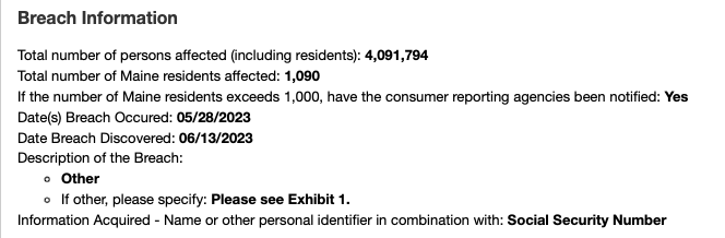 BrettCallow's tweet photo. Colorado Department of Health Care Policy &amp; Financing &amp; PH Tech have reported #MOVEit breaches which, combined, affect more than 5.7 million individuals. The total number of individuals confirmed to have been impacted is now stands at more than 47 million. #HCPF #PRTech 1/2 https://t.co/bzHpsm0O57