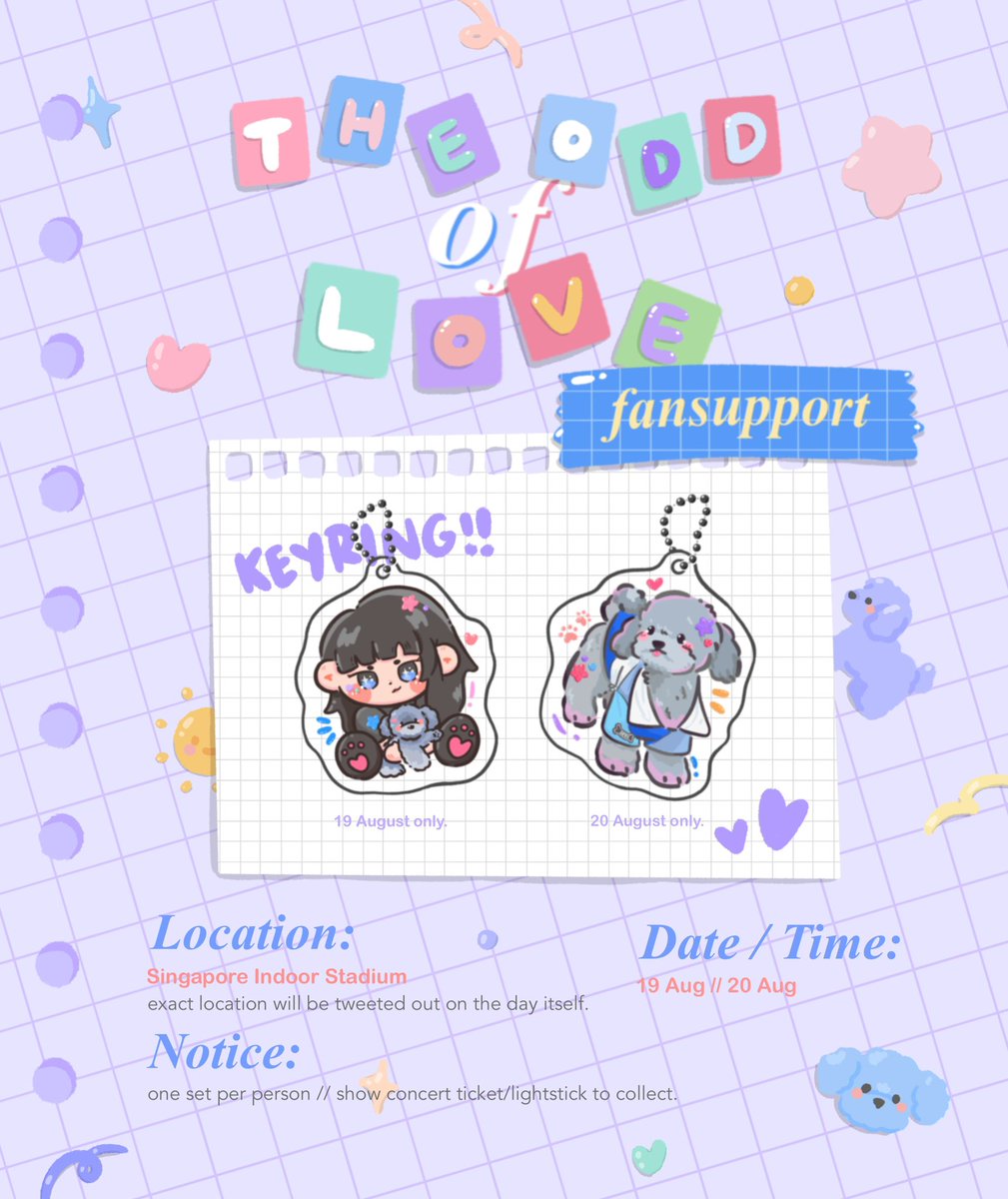 wanfession's tweet photo. the odd of love singapore fansupport

💙 FREE fs!
📆 19 &amp; 20 Aug
💙 Limited quantity so 1pc/person~
🎟️ Show concert ticket or lightstick to collect

I’ll be tweeting out my location on the day, more info on the poster!

#TheODDOfLOVE_in_SINGAPORE #taeyeoninsg #taeyeon #태연 https://t.co/ck1rcFWoce