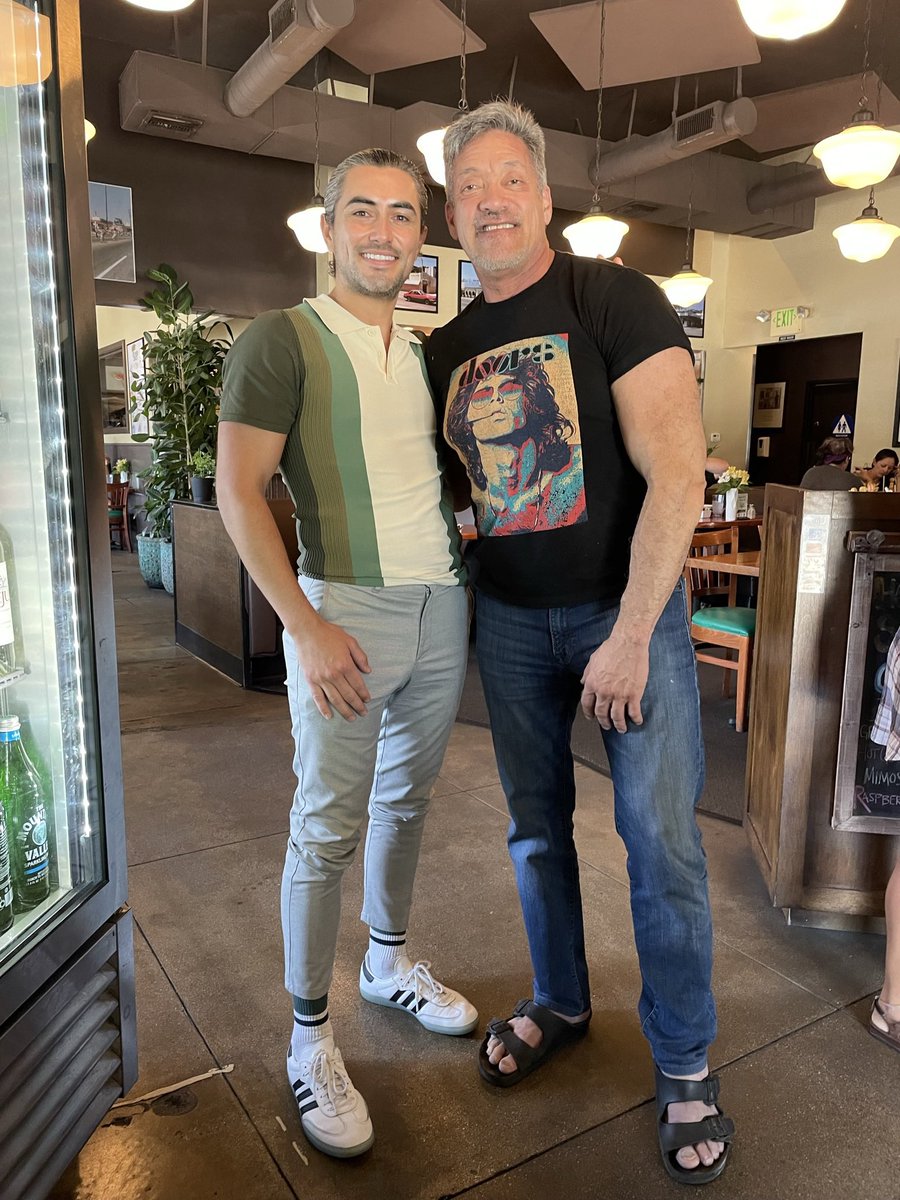 JohnDuran's tweet photo. With Jared Godes from Equality California.   #weho #EQCA https://t.co/1yZNALquiK