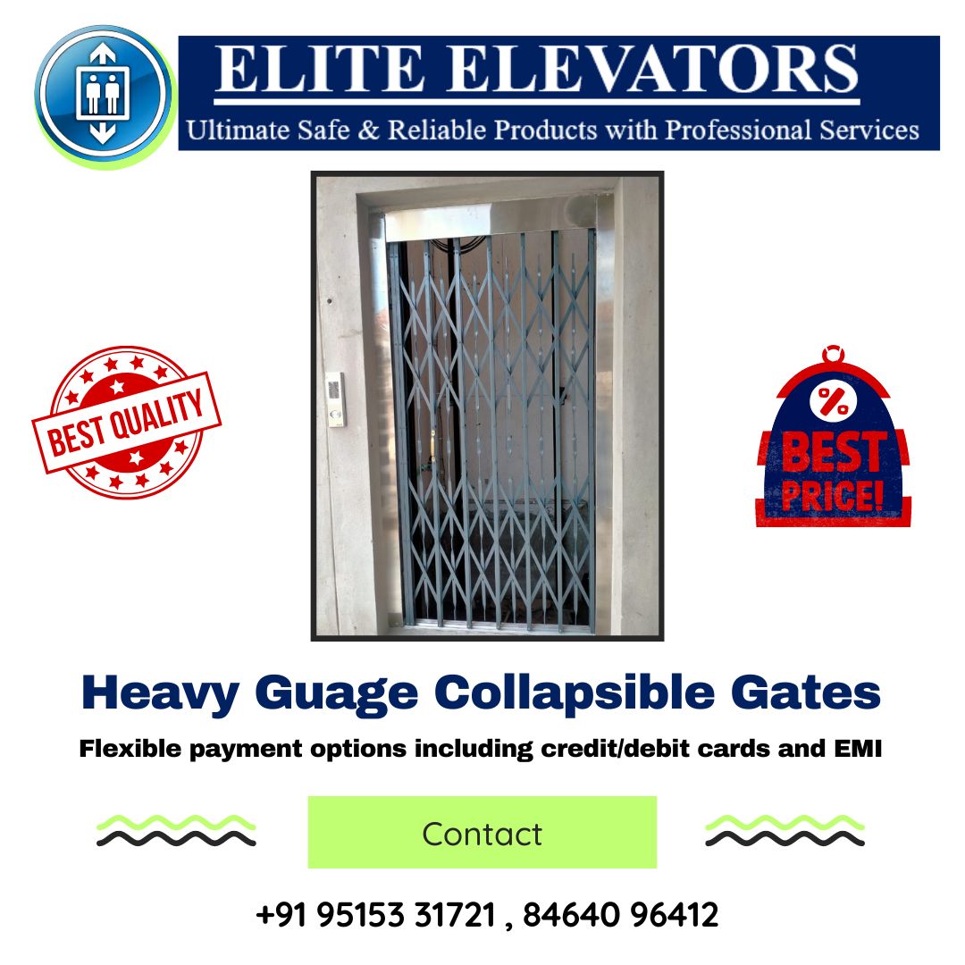 elite_elevator's tweet photo. 🚪 Elevate Security &amp; Style! 🏢 Discover top-quality MS powder coated heavy gauge collapsible gates for elevators, now at unbeatable prices. We prioritize your convenience – choose from credit/debit card payments or EMI options. 🛗💳

For more details contact: +91 9515331721 https://t.co/GpdjhjaTm0