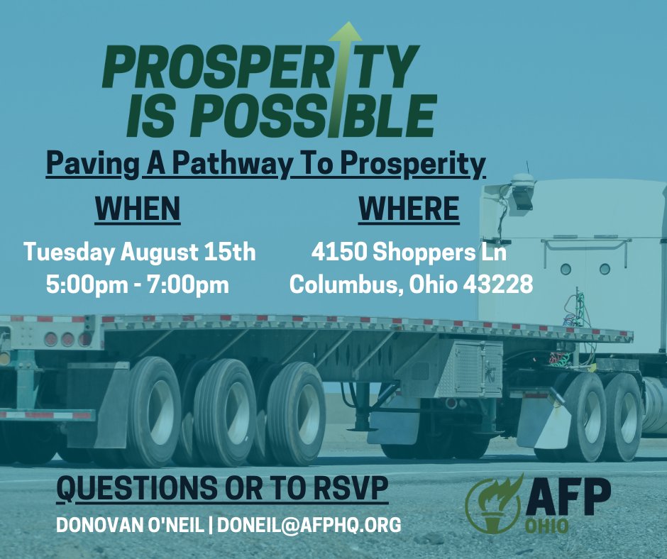 AfpOhio's tweet photo. 🚚 Semi-trucks are critical to our economy, but soaring fuel costs are creating hurdles. Let's address the challenge of high gas prices and their role in driving inflation. Join us in Columbus this week!. 🚛📉 #FuelingChange #ProsperityIsPossible https://t.co/iixVIlshlA