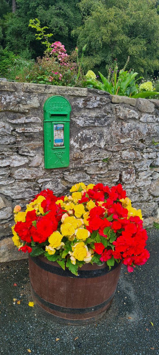 Nice colourful image with wall mounted postbox. #Ireland #countywicklow #exploreireland