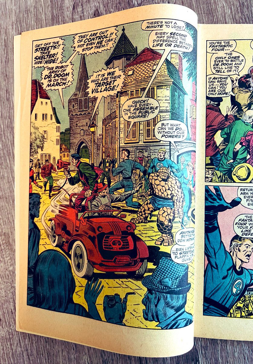 bryancburge's tweet photo. Saturday morning #CoffeeandComics read, #FantasticFour 86. -!DOOM!- by #StanLee & #JackKirby w/ #Sinnot inks. The 3 amigos were at the top of their game. Issue features gorgeous interiors & the return of the #InvisibleWoman from maternity leave, following the birth of her son. https://t.co/u180CC3MuA