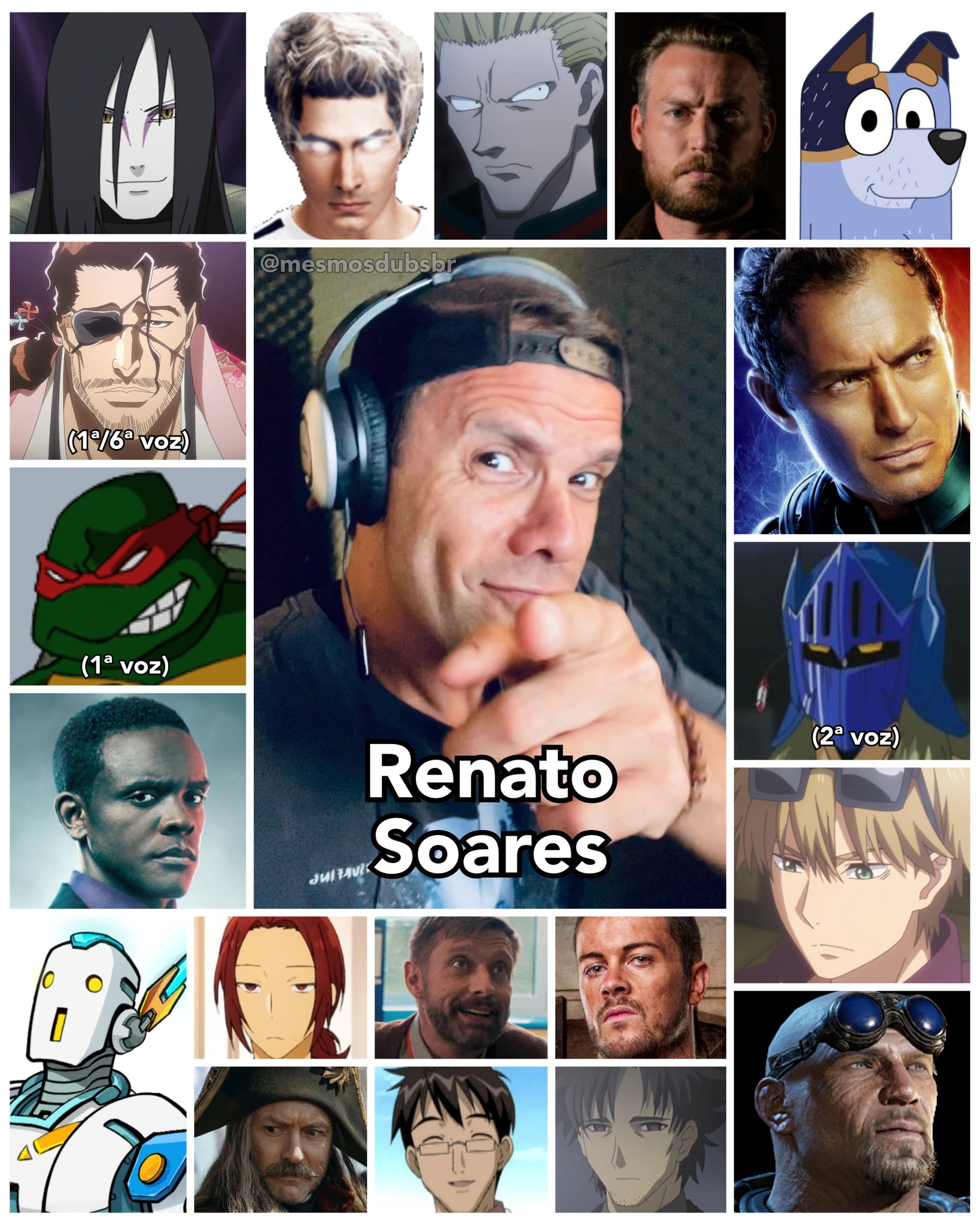 Personagens Com os Mesmos Dubladores! on X: Área de apreciação pro Renato  Soares dublando o Orochimaru! (Anime: Naruto)  / X