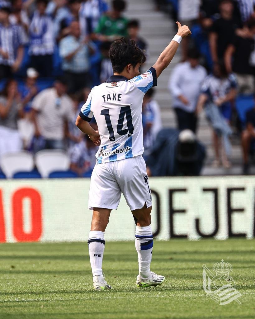 RealSociedad_JP's tweet photo. 📸 9’ | 1-0 | タケは今シーズンいいスタートを切りました👍

#RealSociedadGirona  | #AurreraReala https://t.co/TFLZTUtjHG