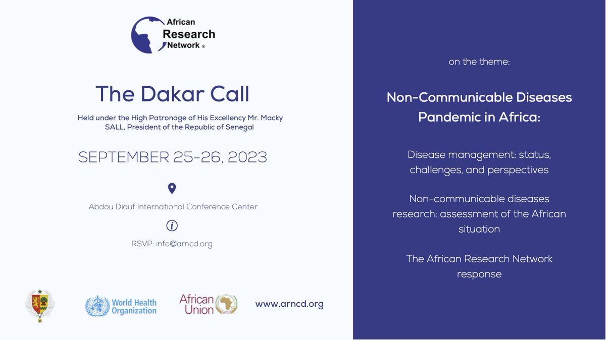 African Research Network (@arncd_org) on Twitter photo NCD Facts: According to the World Health Organization, NCDs account for 37 per cent of deaths in Africa.
ARNcd is raising awareness about impact of NCDs on African populace and how to combat this issue.
<a href="/ncdalliance/">NCD Alliance</a> <a href="/WHO/">World Health Organization (WHO)</a> <a href="/_AfricanUnion/">African Union</a> <a href="/kmvnarayan14/">K.M. Venkat Narayan</a>
<a href="/DrLassale/">Camille Lassale</a> @rGayeBamba NCD Facts: According to the World Health Organization, NCDs account for 37 per cent of deaths in Africa.
ARNcd is raising awareness about impact of NCDs on African populace and how to combat this issue.
<a href="/ncdalliance/">NCD Alliance</a> <a href="/WHO/">World Health Organization (WHO)</a> <a href="/_AfricanUnion/">African Union</a> <a href="/kmvnarayan14/">K.M. Venkat Narayan</a>
<a href="/DrLassale/">Camille Lassale</a> @rGayeBamba