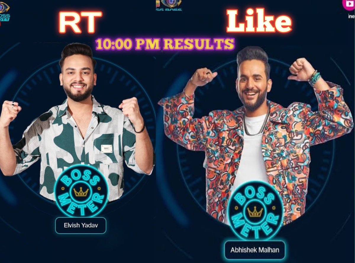 ka_shami46932's tweet photo. 🚨 ⚡ Most REAL PERSON in #BiggBosOTT2 ?? 🚨

Take a Side now

10:00 PM RESULT NOW MY PROFILE FOLLOW NOW
#BiggBossOTT2 #BBOTT2 #AbhishekMalhan𓃵  #SalmanKhan #Abhiya #FukraInsaan #ElvishYadav𓃵 #Elvisha #ElvishArmy #AbhishekMalhan
         
Like - Abhishek            RT - Elvish https://t.co/4dWjqLnWah