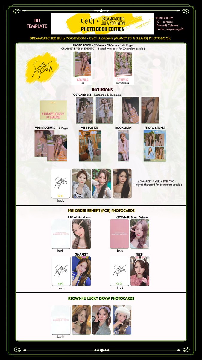 Dreamcatcher Jiu & Yoohyeon CeCi Photobook 🌴Inclusions + Pre