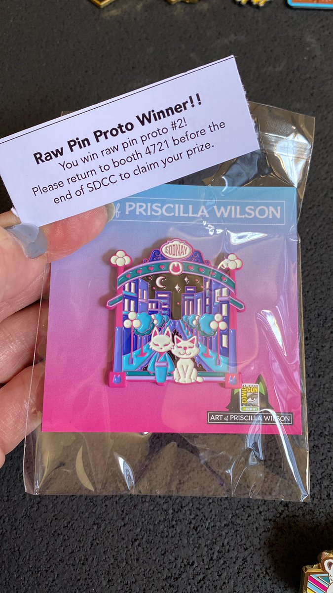 sunsmuckers's tweet photo. @valorandvellum I’m so sad! I finally unpacked my goodies to put on my pin board and saw that I missed this winning ticket! 😭😭😭 https://t.co/NPEeCWthFU