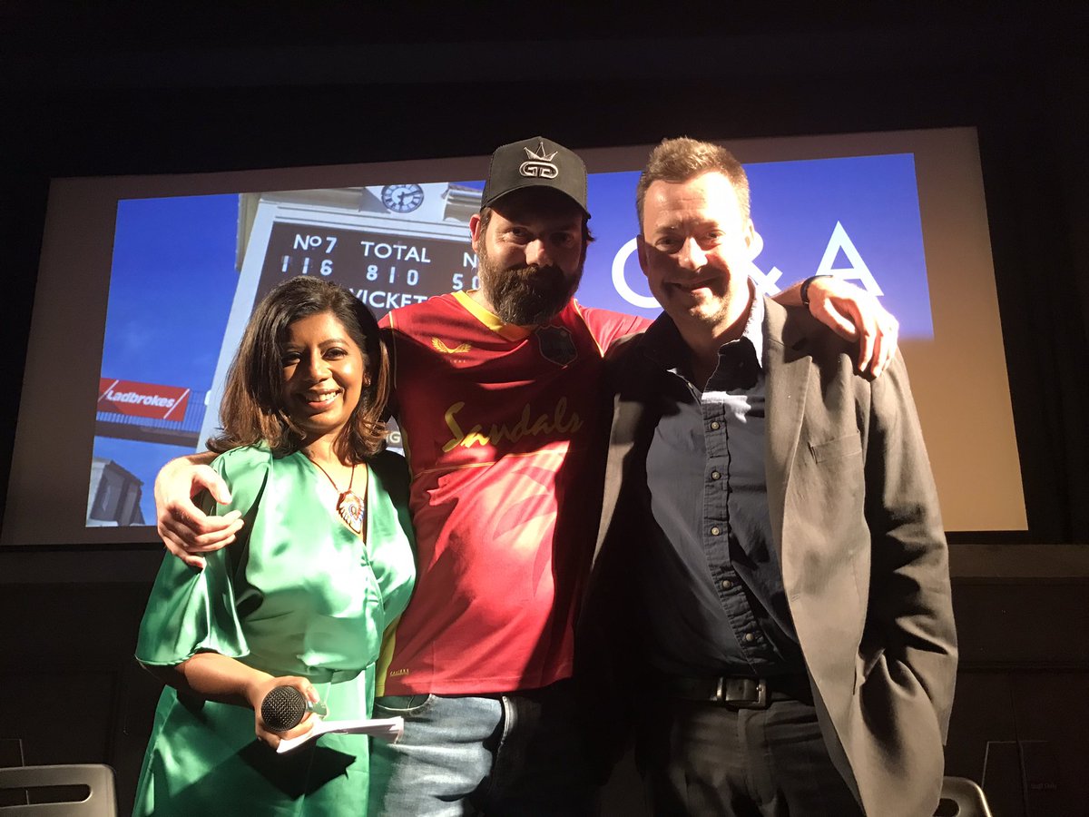 Fab to see @501NotOut on the big screen at the awesome @ElectricBham! Great Q & A hosted by @BBCSport’s lovely @archiek20 featuring @Iconic_Director & @GeorgeDobell1 from @TheCricketerMag. Thanks to all who came! #CricketTwitter #BrianLara #YouBears #Windies #Documentary #Hero