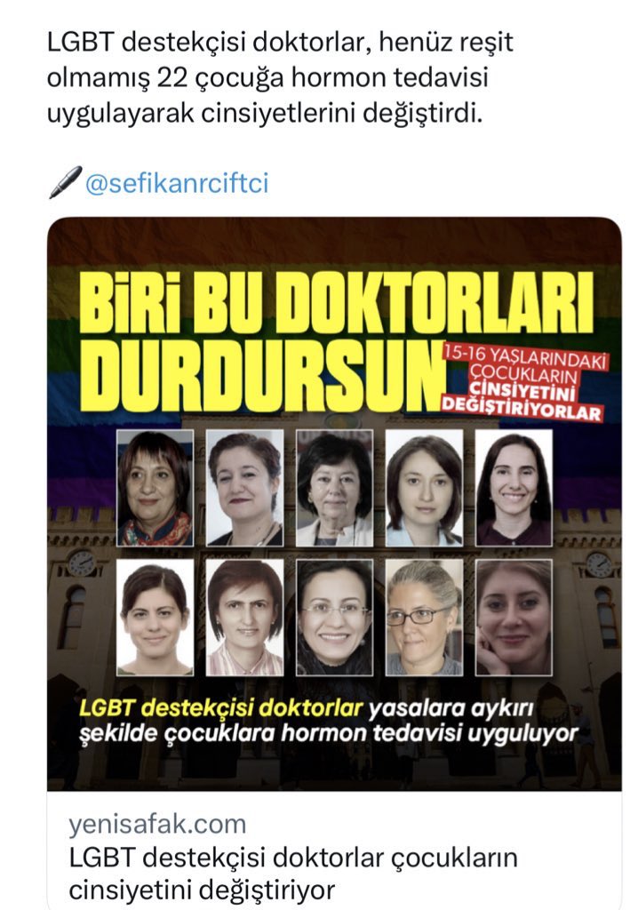 HakkaTalib's tweet photo. İstanbul Üniversitesi akademik kadrosunda yer alan 
11 Doktor ( Vatan Haini ) 
Yaşları 15-16 olan 22 çocuğa hormon tedavisi uygulayarak Cinsiyetlerini Değiştirdi 

Aloooooooooo 😤😤🔞🔞🔞🔞🔞🔞
@RTErdogan 
@drfahrettinkoca https://t.co/EKavCi86td