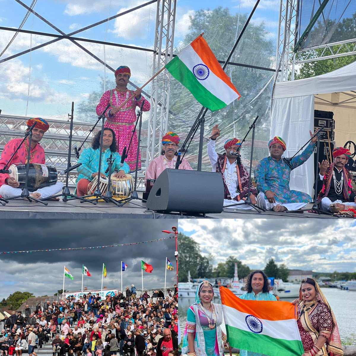 BhartiRahis's tweet photo. #Rahis #Bharti with his #Dhoad group from #Rajasthan- india going from town to town in France to celebrate india inspired by Honorable our PM Shri Narendra Modi Ji #hareghartiranga 🇮🇳 @narendramodi @PMOIndia @JawedAshraf5 @IndiaembFrance @DhoadG https://t.co/noE8mBINnG