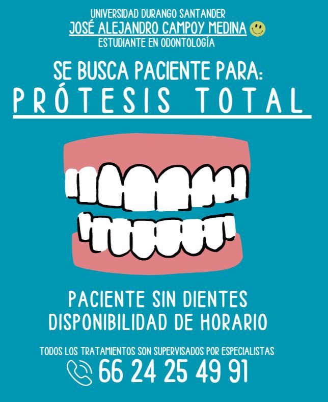 campoy_medina's tweet photo. Soy estudiante de odontología de la universidad Durango Santander, ando buscando pacientes para los siguientes tratamientos!! 
Me ayudarían mucho compartiéndolo https://t.co/PRgISgwv9r