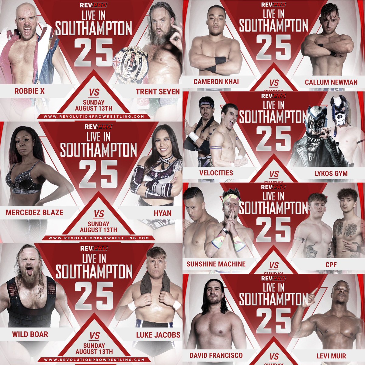 TOMORROW IN SOUTHAMPTON! Doors 4pm l Bell Time 4.30pm Tickets: revolutionprowrestling.com/southampton25 JOIN US!