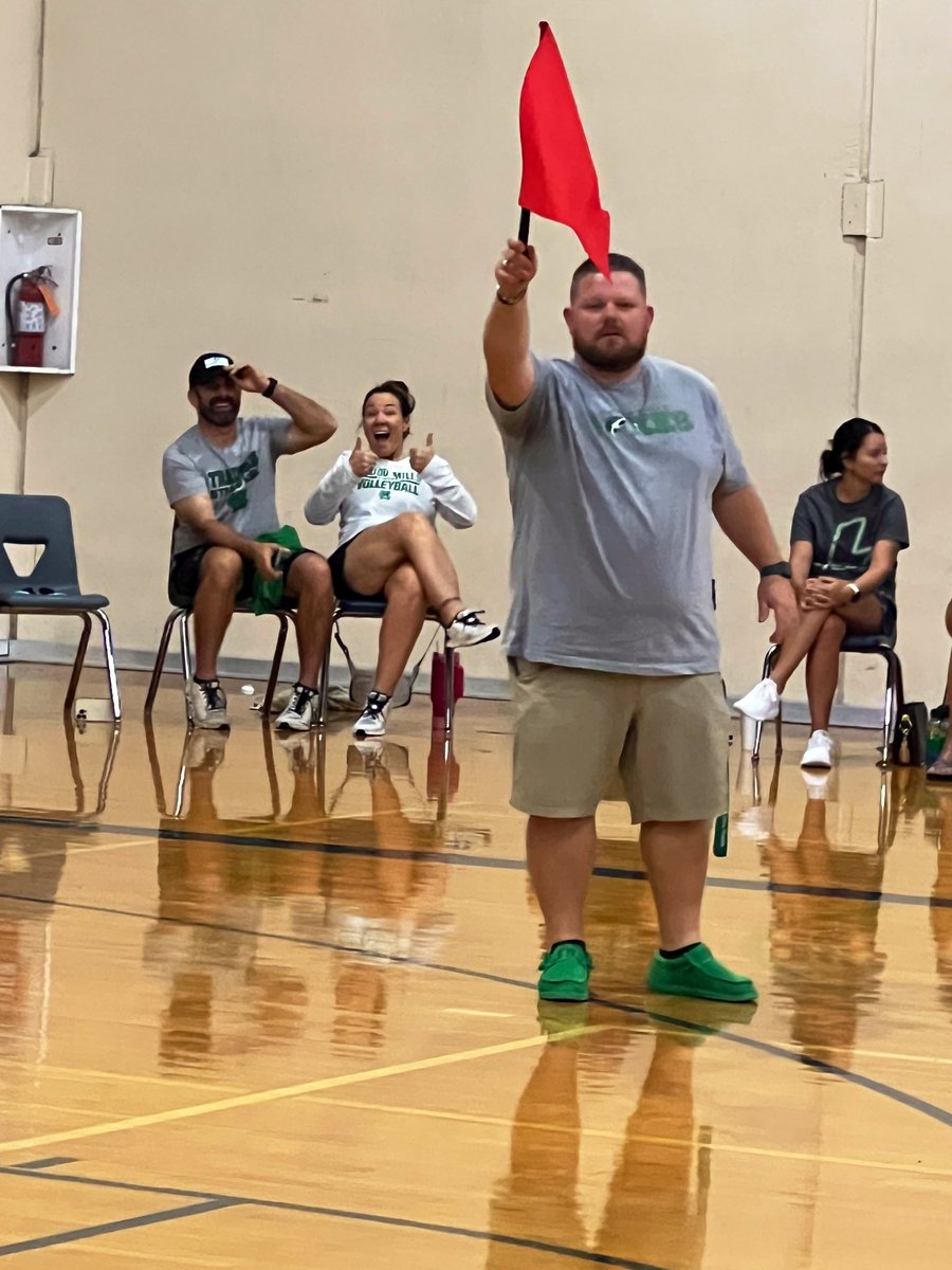 CaddoVolleyball's tweet photo. Shout out to the best AP ever, Mr. Falcone for coming out to support us on a Saturday and then offering to line judge. Truly #UnCommon and we appreciate you! Also peep the best Asst. Superintendent in the background 👀👍🏼 @kballen01 @CaddoMillsHS  We have the best admin around! https://t.co/OzXjlgCZ87