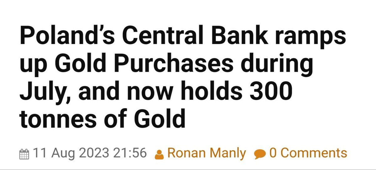 Poland's central bank makes a strategic move, increasing its gold reserves in July to a robust 300 tons. A reflection of economic wisdom and foresight, this decision underscores the timeless value of gold in a world of ever-changing financial landscapes. 🇵🇱💰
#Gold #Crypto #BTC