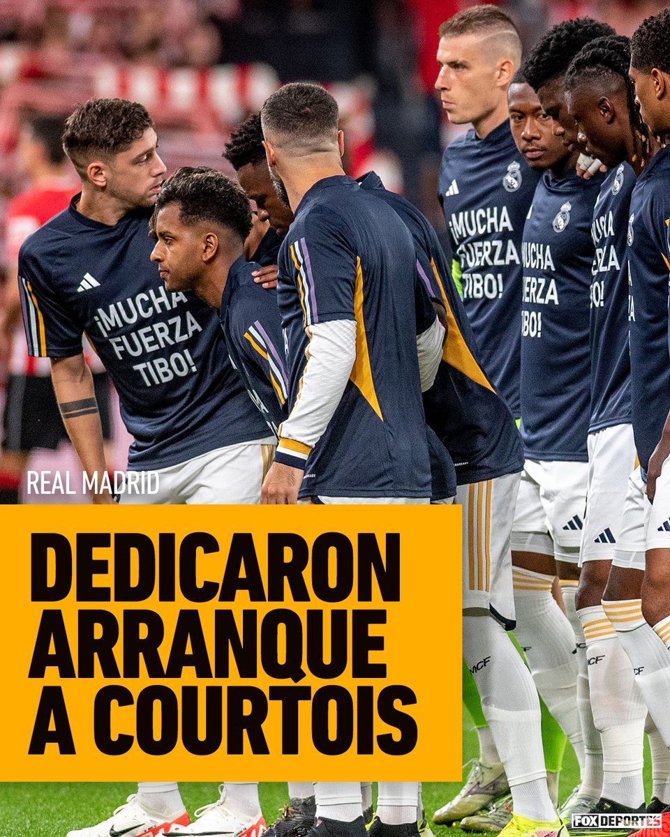 FOXDeportes's tweet image. &quot;¡Mucha fuerza, Tibo!&quot;, gran gesto de solidaridad del Real Madrid para @thibautcourtois. 🫶 #LaLiga