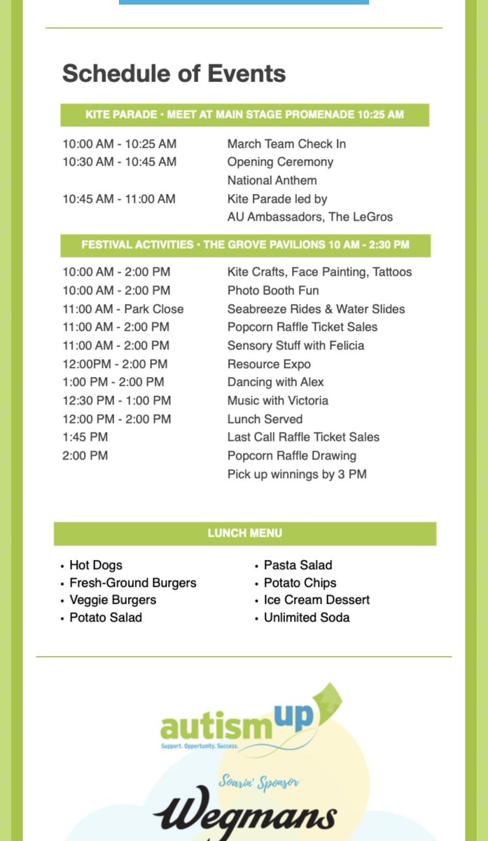 LAST DAY to purchase tickets for tomorrow’s KiteFlite celebration at Sea Breeze!! 

givebutter.com/c/KF2023
<a href="/AutismUp/">AutismUp</a> #kiteflite2023