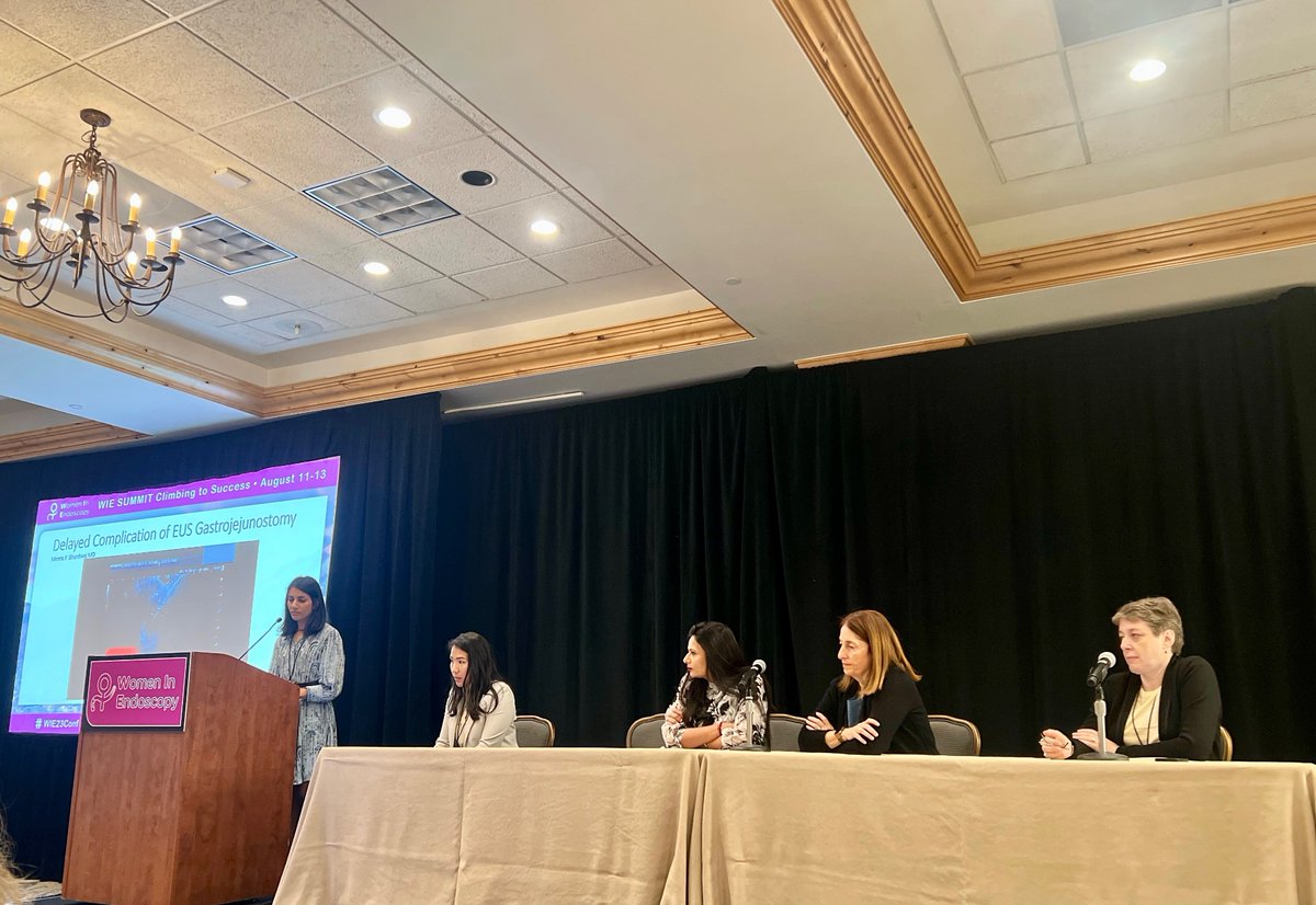 What would you do? Great time presenting cases with @JennPhanMD @TrieuMD and getting advice from @ShivangiKMD  @MaryLKrinskyDO and #SonyaReicher at #WIEsummit2023 @WomeninEndo