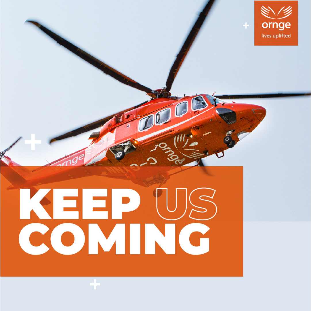 Ornge's tweet photo. 35% of Ornge's trauma calls are cancelled, causing patient transport delays. Ornge aims to improve timely access to trauma care by reducing cancellations. Remember, Ornge can rendezvous at a local hospital to prevent cancellation. #KeepUsComing https://t.co/fjoAOgrAPc