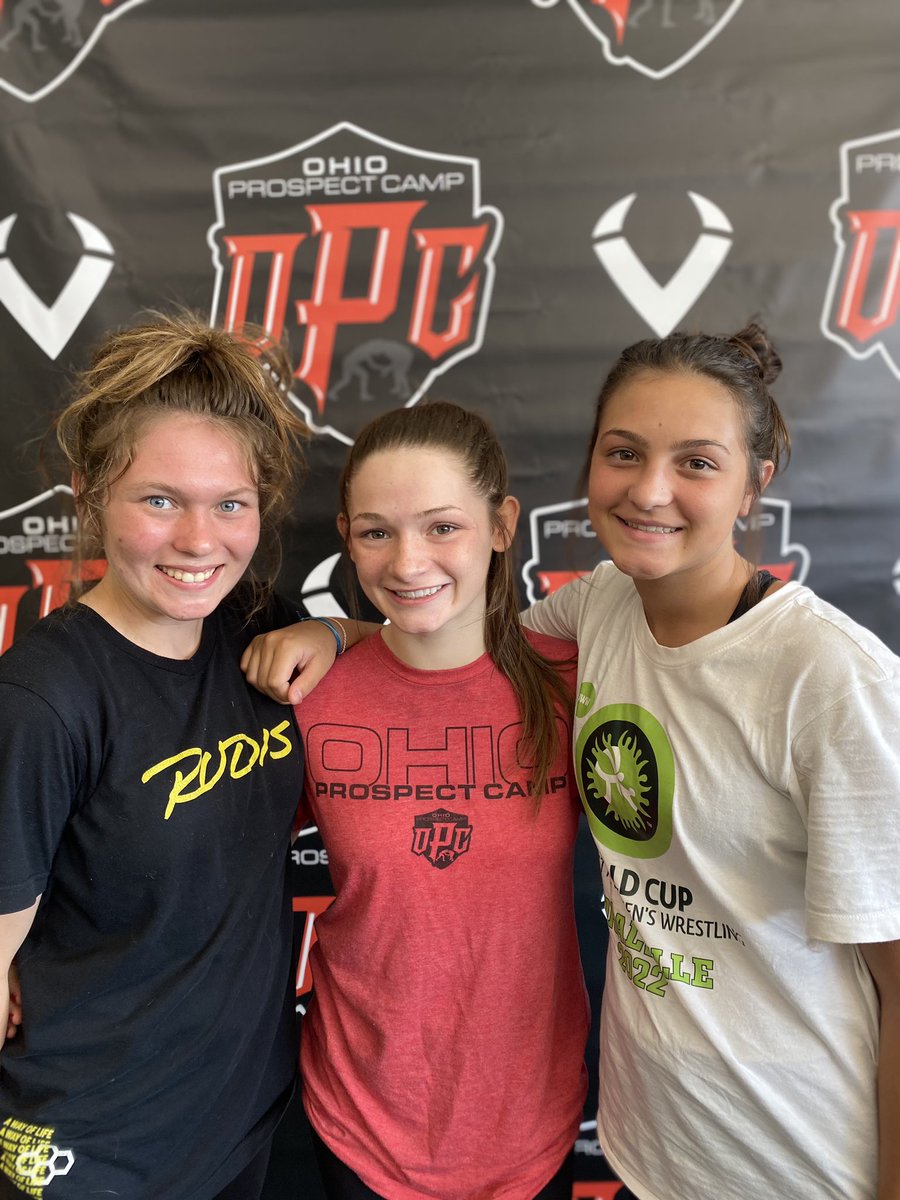 Raegan Briggs, Chloe Dearwester, &amp; Chloe Bills at the Ohio Prospect Camp today.  Getting that college exposure in!