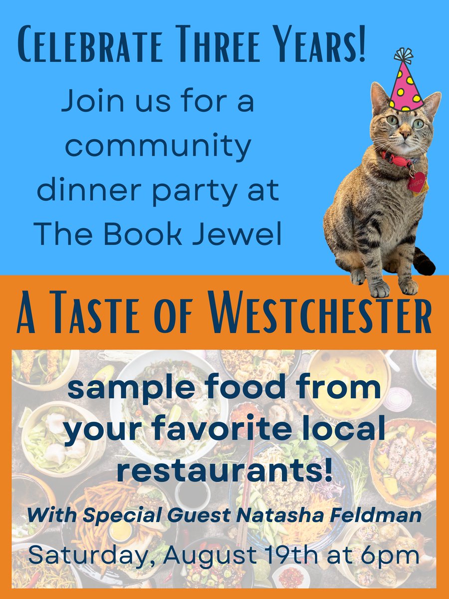 Come dine with us as the Book Jewel turns 3!