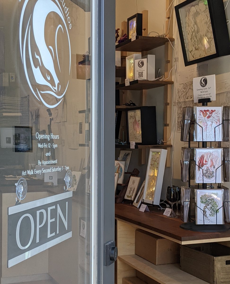 BadgerB_Studios's tweet photo. The #GeorgetownArtAttack art walk is happening now! The studio is open today until 7pm! I have a bunch of artwork as well as work by my August guest artist, @AlaynaDanner ! Stop by and explore! There's a lot of cool stuff in the neighborhood! https://t.co/CG8XHHYuzC