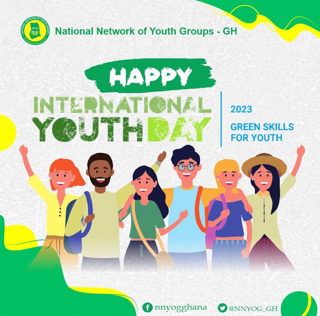 National Network of Youth Group (@nnyog_gh) on Twitter photo Happy International Youth Day. This day is dedicated to you, to me, and to all the young people of the world.
<a href="/UNYouthEnvoy/">UN Youth Envoy</a>
<a href="/NRYN_GH/">Northern Regional Youth Network</a>
<a href="/Mohamme11736882/">Activista Ghana</a>
<a href="/UNDPGhana/">UNDP Ghana</a>
<a href="/ashanti_youth/">ASHANTI REGIONAL YOUTH NETWORK</a>
<a href="/maxbeg2003/">Max Beg</a> <a href="/fosdagh/">Fosda Ghana</a> <a href="/yeflgh/">YEFL-Ghana</a> <a href="/AccraGt/">GT. Accra Youth Network</a> <a href="/regional_east/">North East Regional Youth Network</a> Happy International Youth Day. This day is dedicated to you, to me, and to all the young people of the world.
<a href="/UNYouthEnvoy/">UN Youth Envoy</a>
<a href="/NRYN_GH/">Northern Regional Youth Network</a>
<a href="/Mohamme11736882/">Activista Ghana</a>
<a href="/UNDPGhana/">UNDP Ghana</a>
<a href="/ashanti_youth/">ASHANTI REGIONAL YOUTH NETWORK</a>
<a href="/maxbeg2003/">Max Beg</a> <a href="/fosdagh/">Fosda Ghana</a> <a href="/yeflgh/">YEFL-Ghana</a> <a href="/AccraGt/">GT. Accra Youth Network</a> <a href="/regional_east/">North East Regional Youth Network</a>