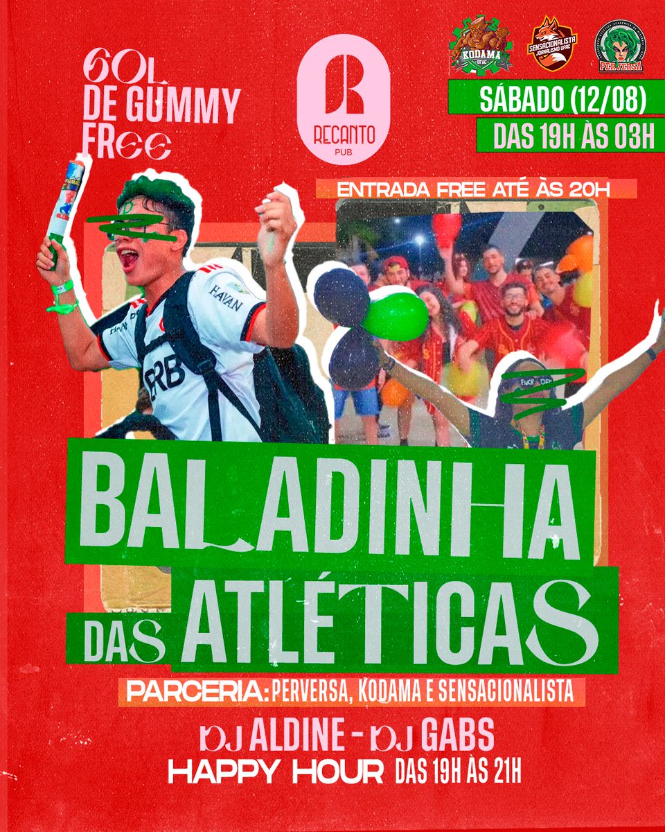 recantoac's tweet photo. A baladinha ta ON meus Recantersssssssss!! 🥰Hoje tem 60L de Gummy FREE e entrada FREE até às 20h, então chega cedooooo! https://t.co/MB6yTCnDuJ