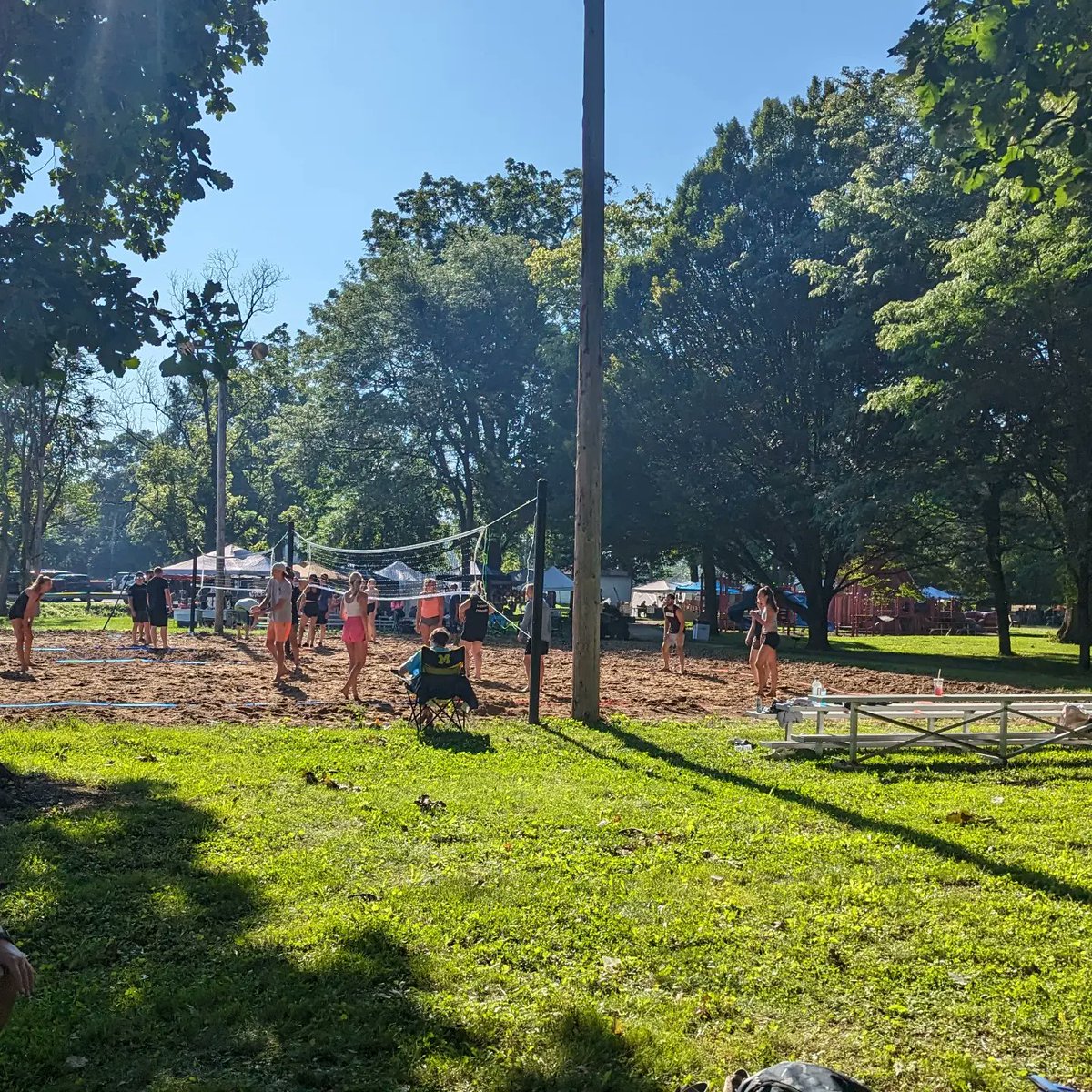 Drew_Bauman's tweet photo. We came. We saw. We "corn"quered. 2023 Corn Fest Sand Volleyball Tournament Champs! Now to clean up the mountain of the sand I brought home in my car 🤦🏼‍♂️
#undefeated #corny https://t.co/jXjSvtiSPy